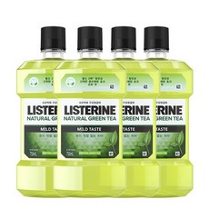 리스테린 그린티 마일드 750ml x4, L내추럴그린티마일드750mlx4