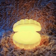 특이한 바다 조개 무드등 감성캠핑 조명 수면등 노랑