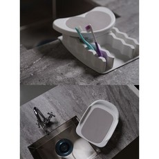 [포프베베] 다기능 아기 비데(싱크대 & 대리석 세면대형) 목욕의자, 네이비