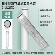 클린 샤워기 필터 헤드 닥터워터 염소 녹물 비타민 세면대 호스 언커먼, 리필 (두 개의 필터)