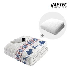 [2022년형] 이메텍 뉴 안티 박테리아 순면 전기요 싱글 IMC-813 (산타)+화이트 면 전용커버