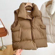 케익 카페 조끼패딩 여자 여성 조끼 자켓 패딩 S334