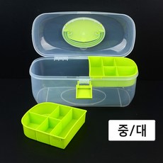 휴대용 3단 다용도 투명 멀티 공구함 소품수납함 공구함 투명공구함 멀티공구함 다용도수납함
