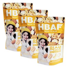 바프 HBAF 먼투썬 믹스넛 300g 매일 견과 아몬드 호두 캐슈넛 마카다미아, 3개
