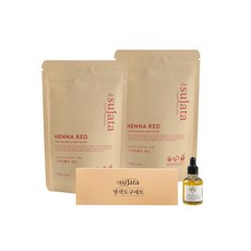 유기농 헤나 염색 수자타 헤나 100g 새치 저자극 염색약, 레드, 2개입
