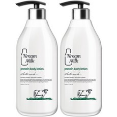크림밀크 단백질 산양유 바디로션 화이트머스크향, 2개, 1100ml