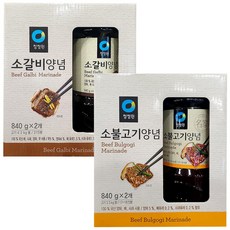 청정원 소불고기/소갈비 양념 840g X 2입, 소불고기 양념