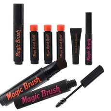 매직 새치 커버 셀프 염색 뿌리 붓 20ml + 리필 20ml x 3p + 리무버 13ml + 헤어 마스카라 13ml 세트, 블랙, 1세트