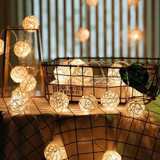 모던홀릭 LED 앵두전구 버블전구 라탄전구 별자리전구, 라탄전구 40구 USB타입