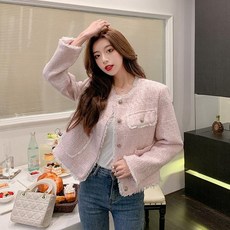 트위드 새내기룩 클럽 데일리 오피스룩 럭셔리 코트 자켓 니트 가을 봄 데일리룩 포켓G614