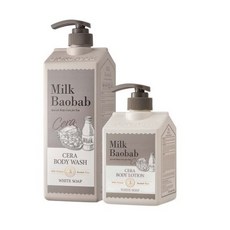 밀크바오밥 세라 바디워시 1200ml+세라 바디로션 600ml 화이트솝, 1800ml, 1세트