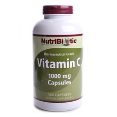 뉴트리바이오틱 비타민 C 1000mg 캡슐 글루텐 프리, 500개입, 1개