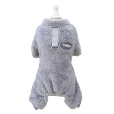 런웨이멍멍 강아지 털후리스올인원 1/10발송 댕댕이 후리스, 회색