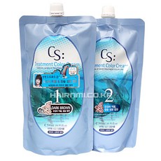 [소망 코스모코스] CS(씨에스) 트리트먼트 오징어먹물 1 2제 500ml, 라이트브라운, 1개