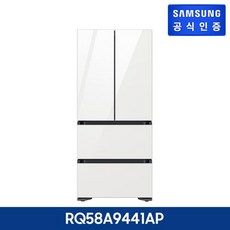 삼성 비스포크 김치냉장고 4도어 586L 글래스 [RQ58A9441AP], 글램핑크+바닐라