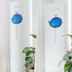 린넨 삼성 무풍 엘지 휘센 듀얼 발뮤다 스탠드 벽걸이 에어컨 선풍기 커버 보관 덮개, 에어컨커버 스탠드형_상어고래_사각48x25x196