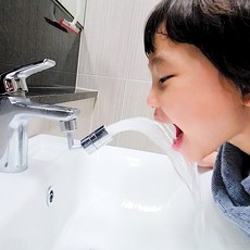 [포이포이] 수도꼭지 연장 스마트 720도 회전 워터탭 세면대 수전 세안 양치 워터탭 연결탭 연장탭 (워터탭+렌치+테프론), 720스마트워터탭+렌치+테프론테이프