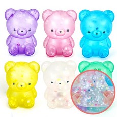 말랑이세트 곰돌이 말랑이 주물럭 촉감놀이 스트레스볼 곰젤리 6종세트 1box, 곰돌이말랑이6개
