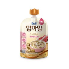 맘마밀 안심이유식 표고버섯과소고기 100g, 미역과소고기 100g 10팩