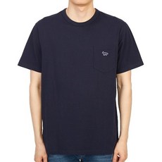 메종키츠네 [메종키츠네] 네이비 폭스 패치 클래식 HM00136KJ0008 NA 남자 반팔티셔츠