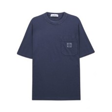 스톤 아일랜드 [명품]STONE ISLAND 스톤아일랜드 V FISSATO다잉 포켓 로고 반팔T ..