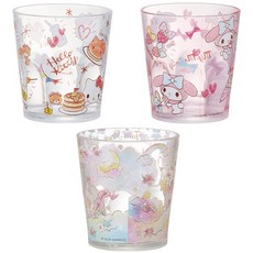(일본) 헬로키티 마이멜로디 리틀트윈스타 어린이 초등학생 물컵 아크릴컵 양치컵 (280ml 3type)