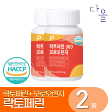 락토페린 식약청인증 300 HACCP 알약 캡슐 추천, 2ea