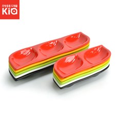 나뭇잎접시 멜라민접시 반찬그릇 안주그릇 칼라멜라민, KJ멜라민 나뭇잎접시 2칸