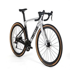 트위터 GRAVELV2RS24speed 탄소 핸들 바 및 완전 숨겨진 경로 700C 섬유 자전거와 알루미늄 바퀴의 작은 세트, Black cement ash_51cm
