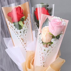 (주)아트인 레이스 꽃 포장지(20매), 아이보리