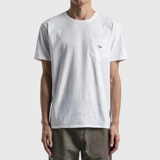 메종키츠네 [MAISON KITSUNE] 프로필 폭스패치 티셔츠 GM00116KJ0008 WH