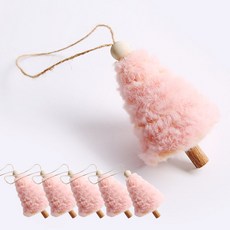 파티해 보송이 미니트리 오너먼트 6p, 핑크