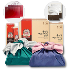 정관장 홍삼정 에브리타임 밸런스 60포 50포 40포 마스크팩 선물포장 패키지, 자색보자기
