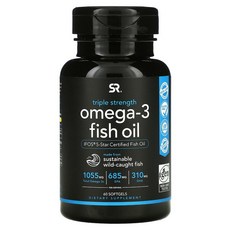 SR 스포츠리서치 오메가3 rTG 알티지 1250mg 30젤 90젤 EPA DHA 트리플스트렝스 알래스카오메가3, (즉시발송) 60젤