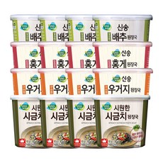 신송 된장국 컵 배추4+홍게4+우거지4+시금치4 (총 16개)