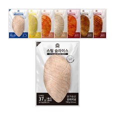 미트리 닭가슴살 스팀 슬라이스 8종혼합, 150g, 8팩