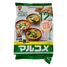 마루코메 즉석 미소된장(저염식_12개입) / 일본미소된장국 / 물만부으면 끝 / 바로배송 [땡큐맘]