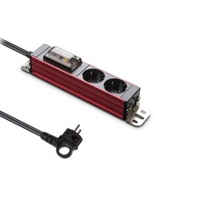 현대일렉트릭 알루미늄 고용량 누전차단 2구 서버탭 레드 HDSVAL-GN23R, 3m, 1개
