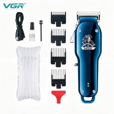 이발기 트리머 토끼바리깡 VGR 헤어핀 직업적인 바리깡 충전식 이발기 무선 조절할 수 있는 전기 같은 남성, 03 blue without box