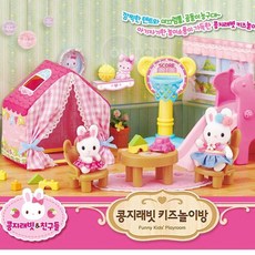 콩지 래빗 키즈놀이방 인형의집 미니어쳐 피규어 부엌놀이 역할놀이 소꿉놀이 토끼인형 학교놀이, 미미미 쿠팡 본상품선택