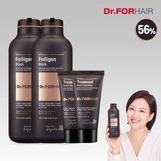 닥터포헤어 폴리젠 새치케어 블랙샴푸 300mlx2 + 폴리젠 블랙 부스팅 트리트먼트 50mlx2, 없음