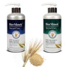 독일 탈모샴푸 무실리콘 고농도 10000ppm 맥주효모탈모 삼푸 500ml 여성 남성공용, 트리트먼트500ml
