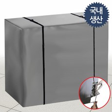 쿨팩토리 에어컨 실외기 방수 커버 + 바람고정끈 2p, 사계절방수커버(대형 90x70x35cm)