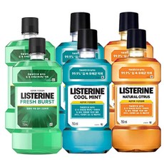 리스테린 750ml X 3개 (쿨민트+내추럴시트러스+후레쉬버스트), 리스테린3종 X 2개