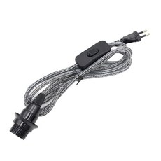아르떼미데조명 세련된조명 카르텔조명 모던 레일AC 220V 유럽 플러그 전원 코드 패브릭 꼰 스위치 E14 스, 한개옵션1, 04 Black-white