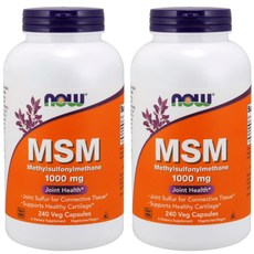 Now Foods MSM 1000mg 베지 캡슐, 240개입, 2개