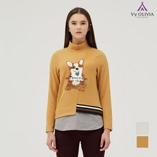 올리비아로렌 웰시코기 분할 티셔츠 VVCALUW9411