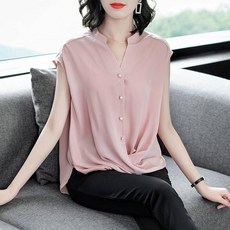 여성복 브이넥 슬림핏 블라우스 멀티 가능 테리아이 C16 A189G614
