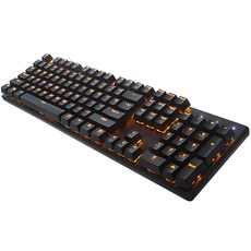 앱코 HACKER 단일 LED 축교환 게이밍 기계식 키보드 적축, K590, 블랙, 일반형