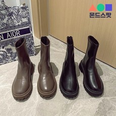 몬드스팟 3cm 굽낮은 미들 부츠 블랙(DM318)